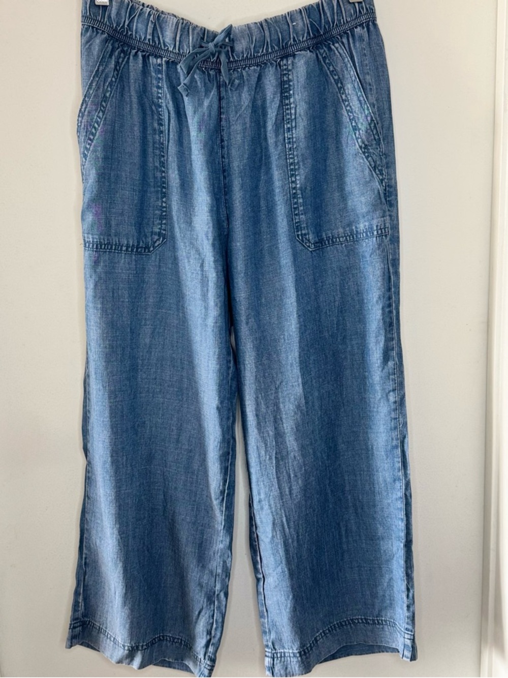 Splendid Angie Indigo Wash Chambray Wide Leg Pants Women’s Medium